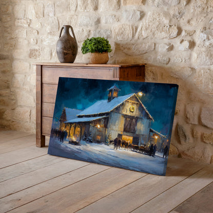 Winter Barn Wedding Wall Art – styled room view 6