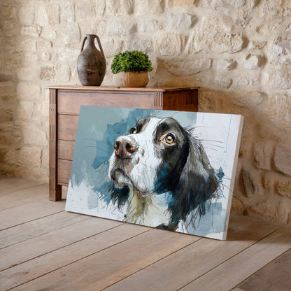 English Springer Spaniel Canvas Wall Art – styled room view 6