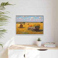 Sunflower Harvest Wagon Decor | Rustic Farm Art for Home