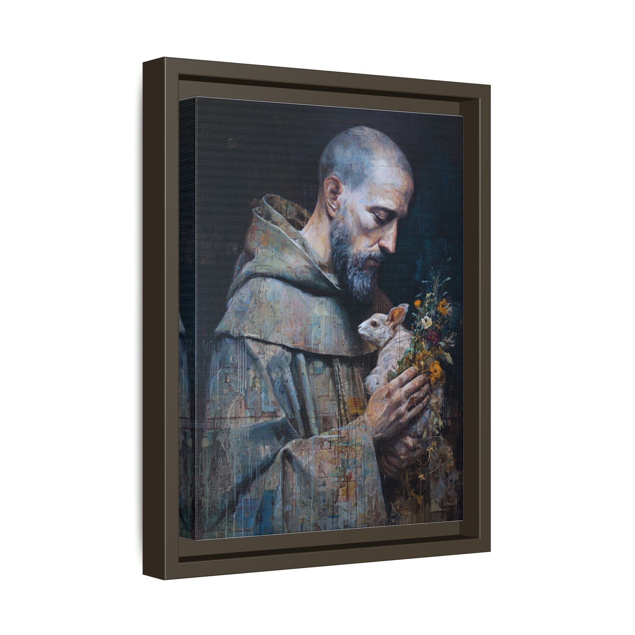 Saint Francis and Rabbit Artwork - Nature Inspired Wall Art