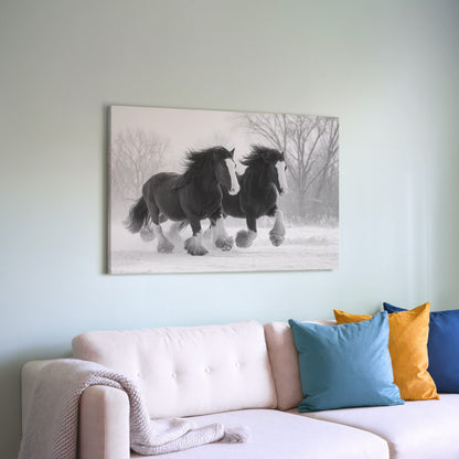 Draft Horse Canvas Print – styled room view 5