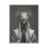 Ethereal Blindfolded Saint Art | Spiritual Home Decor