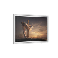 Rustic Cross Wall Art with Draped Fabric | Inspirational Decor