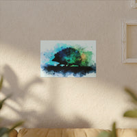 Hedgehog Silhouette Watercolor Art | Nature-Inspired Home Decor