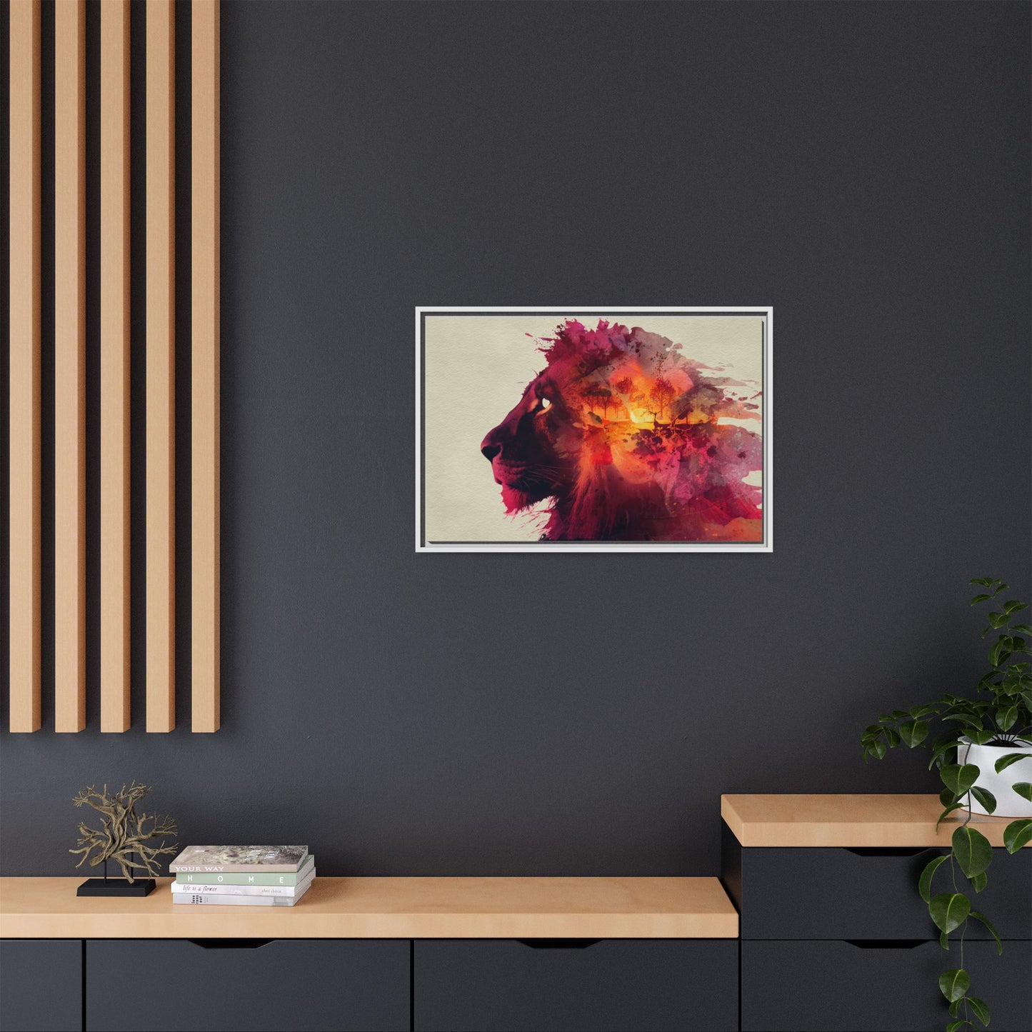 Majestic Lion Watercolor Art | Vibrant Animal Portrait