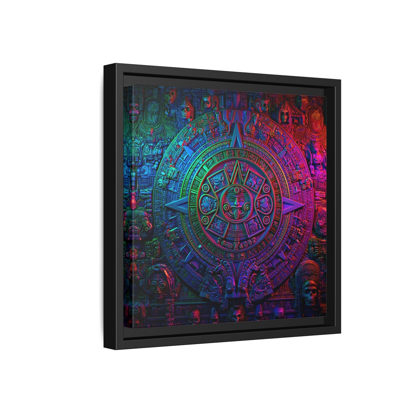 Aztec Mandala Wall Art - Colorful Cultural Decor