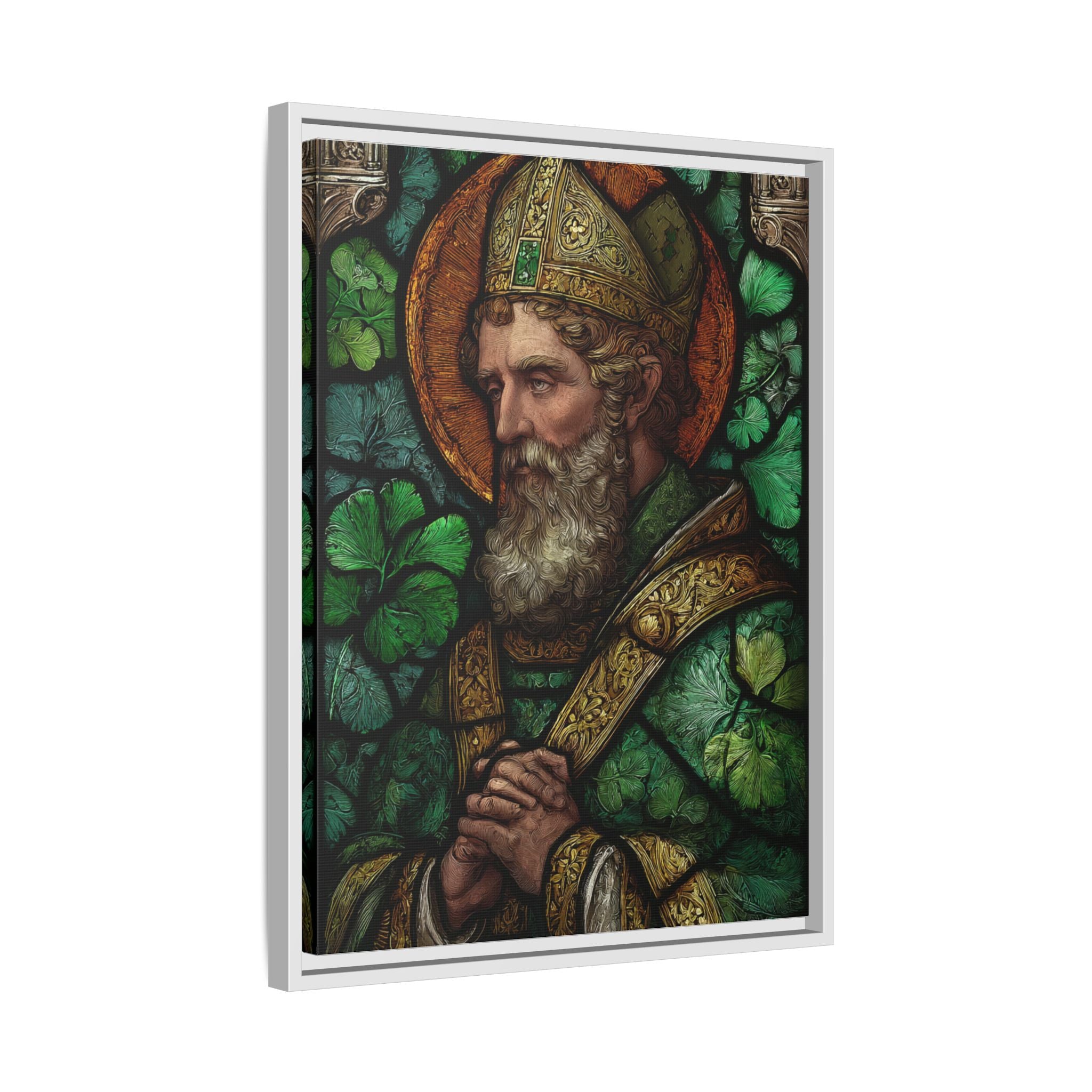Saint Artwork | Irish Heritage Art | Traditional Green Tones