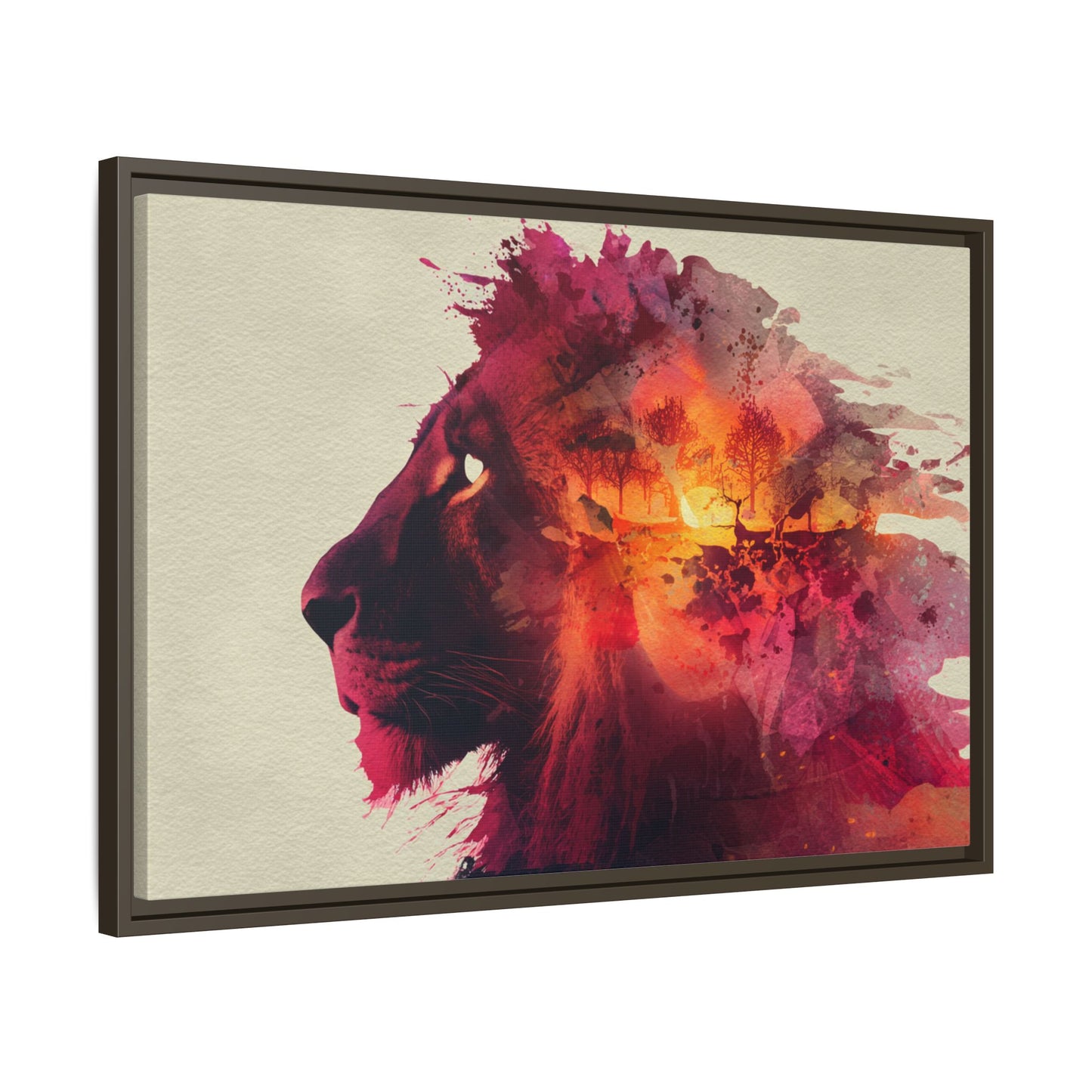 Majestic Lion Watercolor Art | Vibrant Animal Portrait