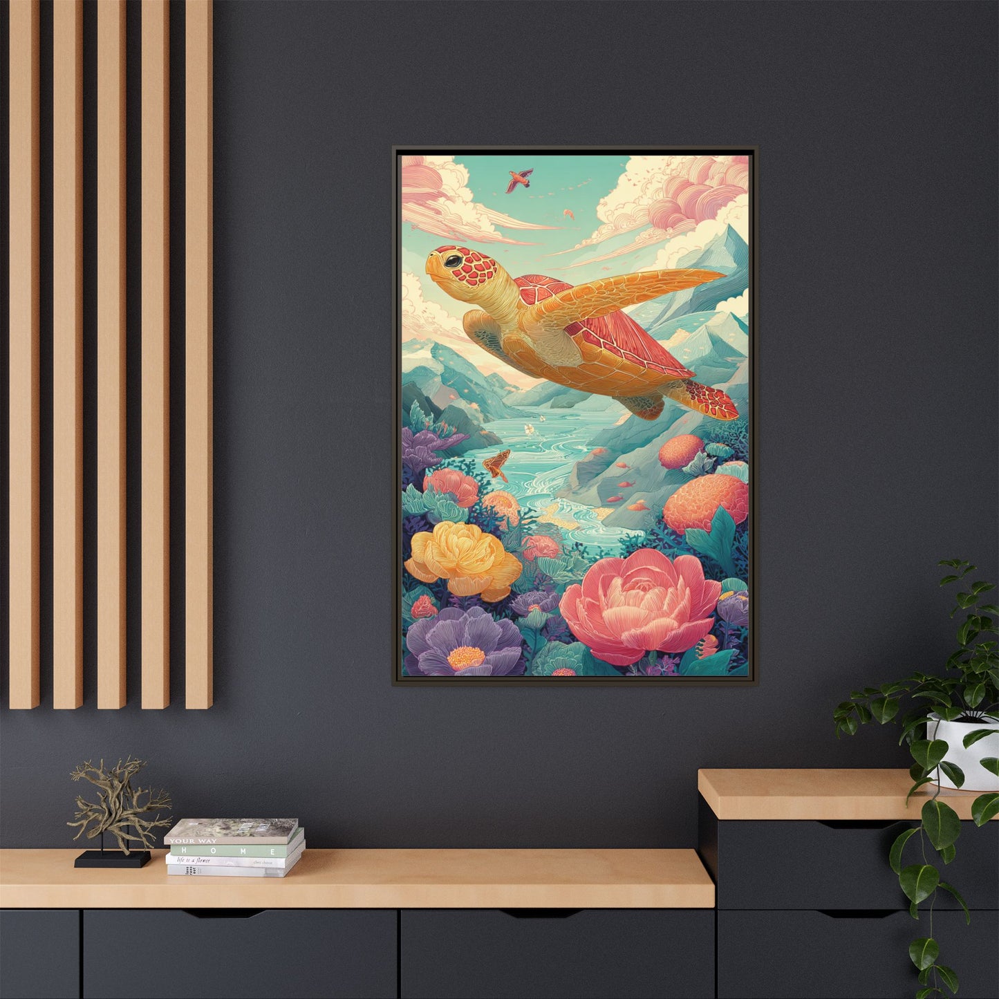 Vibrant Turtle Art | Whimsical Nature Illustration