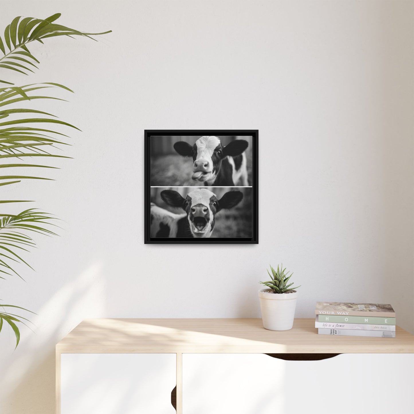 Whimsical Cow Photography | Black and White Animal Art