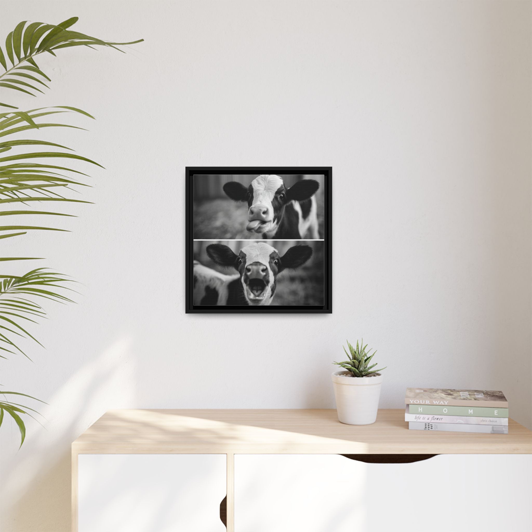 Whimsical Cow Photography | Black and White Animal Art