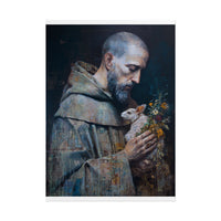 Saint Francis and Rabbit Artwork - Nature Inspired Wall Art