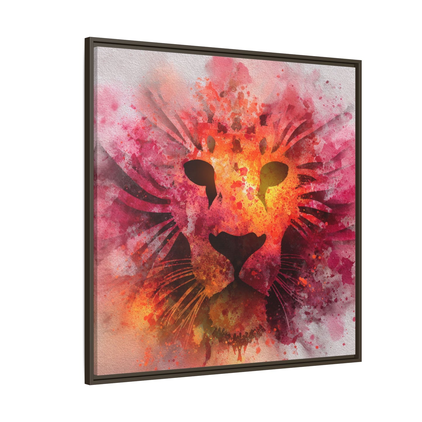 Vibrant Lion Artwork – Bold Watercolor Print