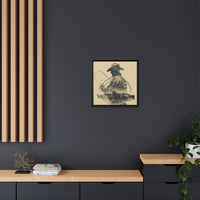 Lone Cowboy Silhouette Art - Vintage Western Charm