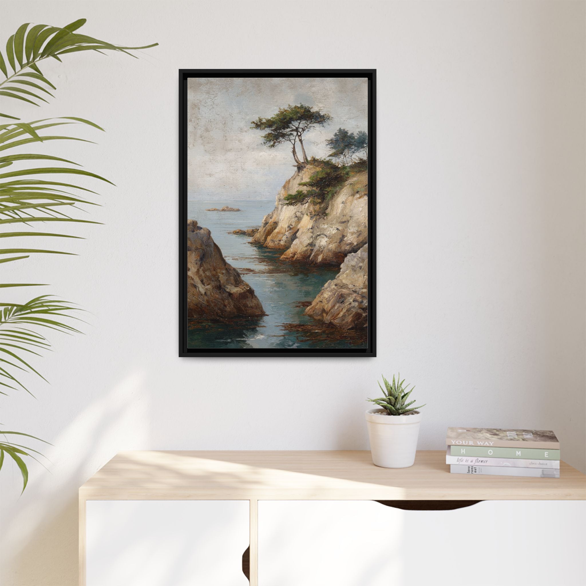Serene Seaside Landscape Art - Tranquil Coastal Decor