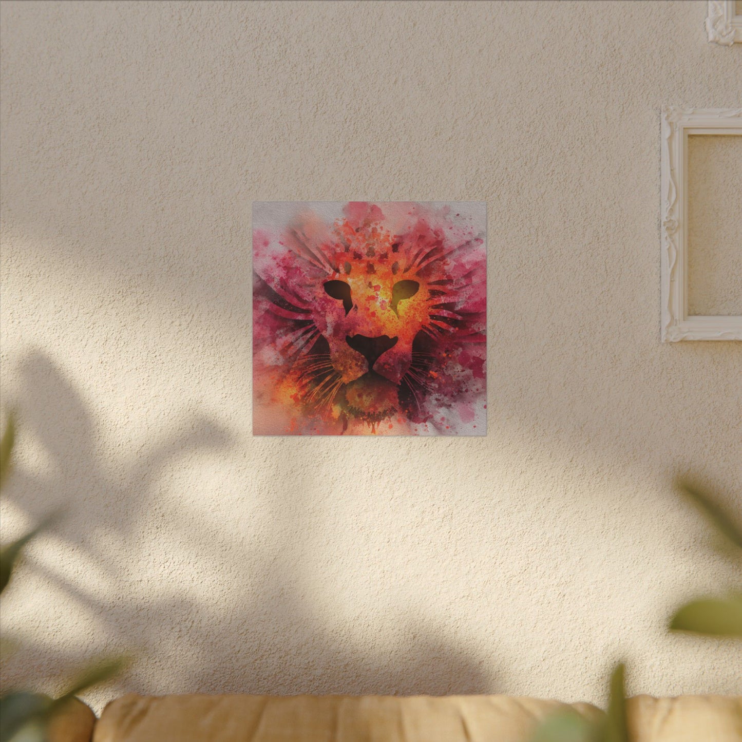 Vibrant Lion Watercolor Artwork | Animal Portrait