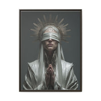 Ethereal Blindfolded Saint Art | Spiritual Home Decor