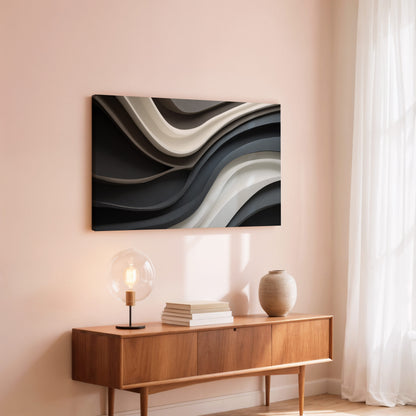 Abstract Sculptural Wall Art – styled room view 7