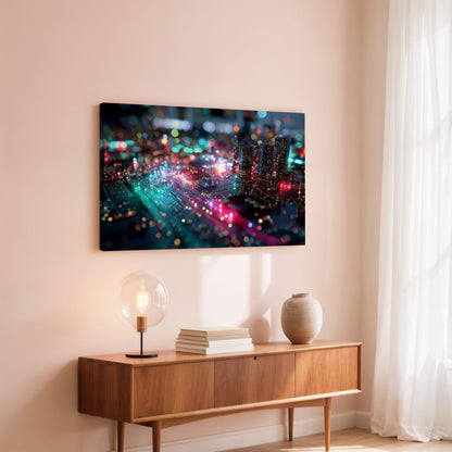Futuristic Circuit Board City Canvas Print — product image 6