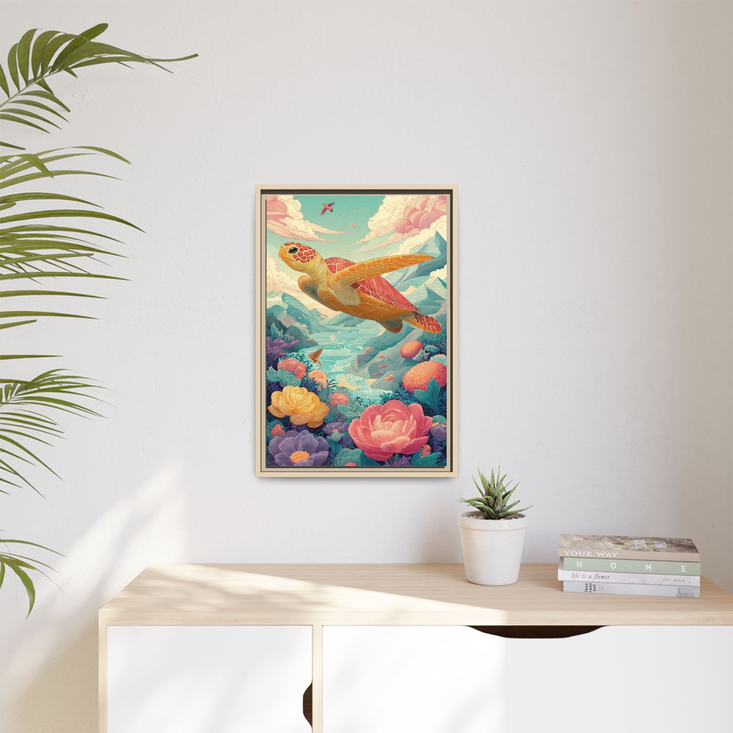 Vibrant Turtle Art | Whimsical Nature Illustration