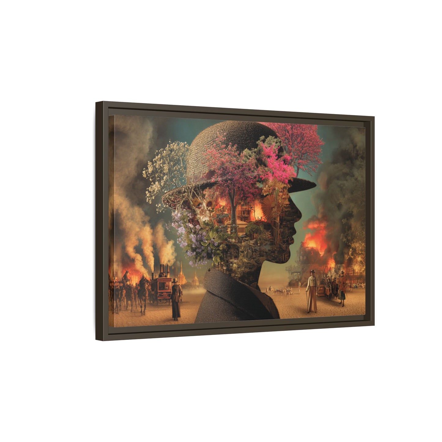 Whimsical Floral Silhouette Art Print | Living Room Décor