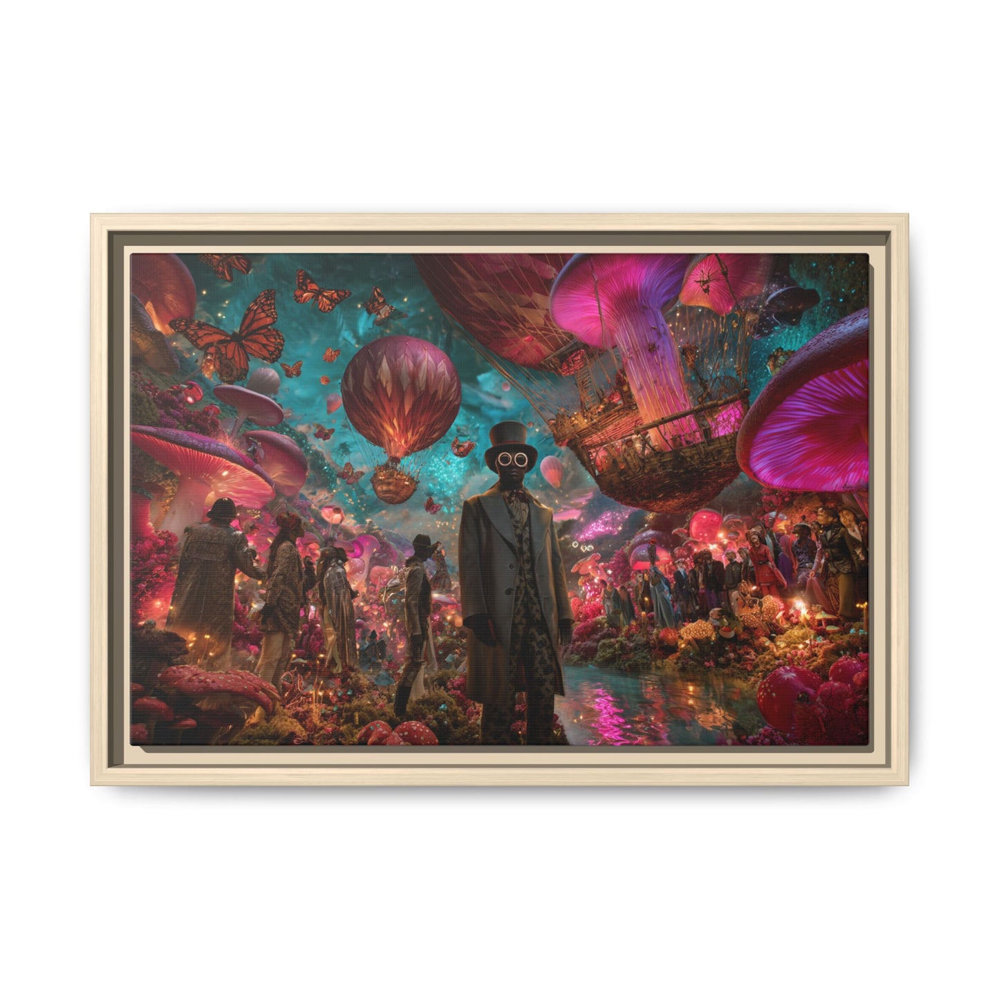 Whimsical Hot Air Balloon Fantasy Artwork | Surreal Landscape
