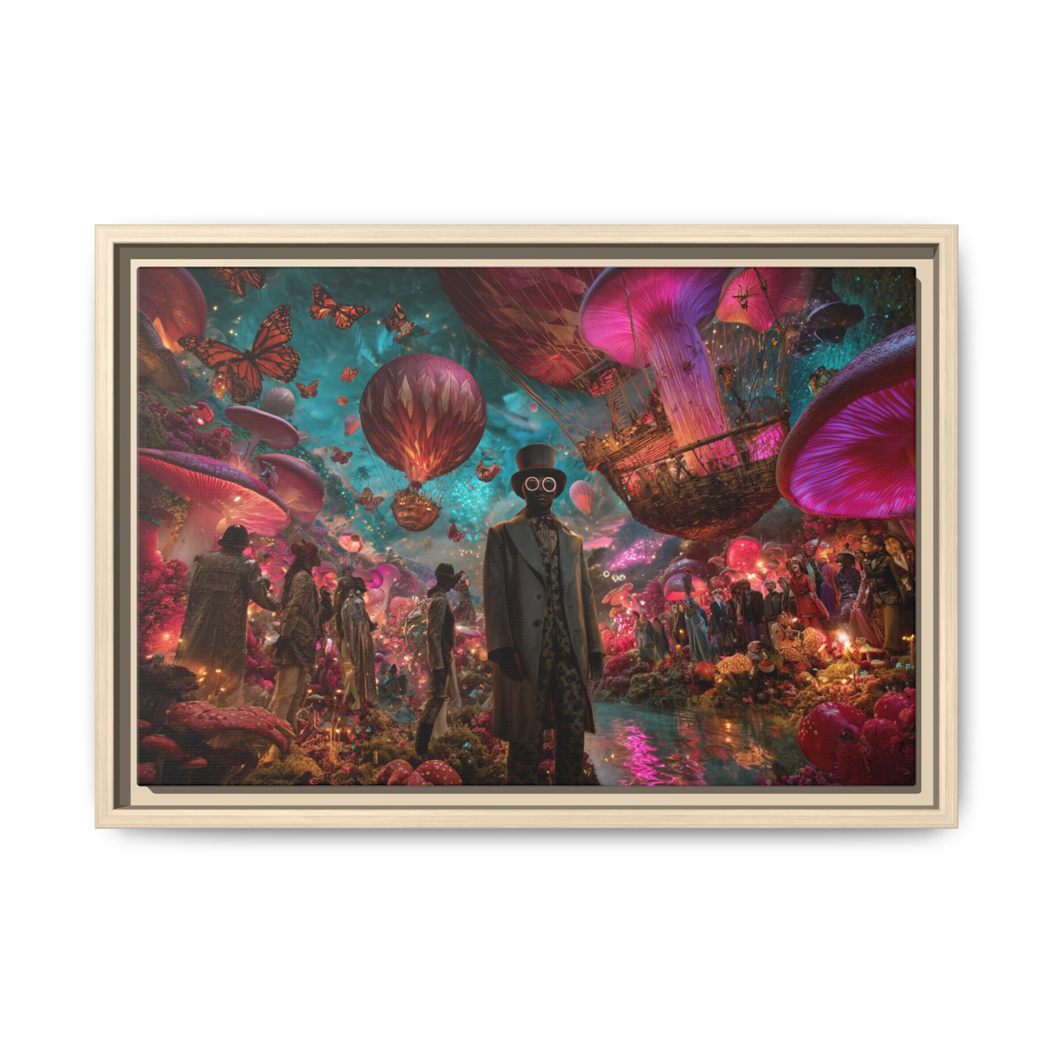 Whimsical Hot Air Balloon Fantasy Artwork | Surreal Landscape