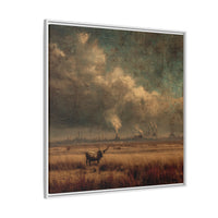Cattle in Industrial Landscape | Vintage Style Art Print