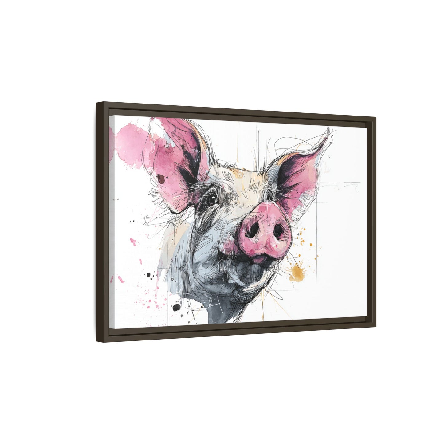Whimsical Pig Art Print - Playful Farmhouse Decor