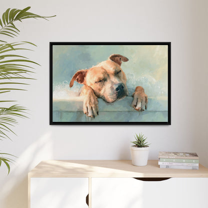 Cozy Dog Portrait | Serene Animal Artwork for Warm Spaces