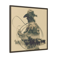 Lone Cowboy Silhouette Art - Vintage Western Charm