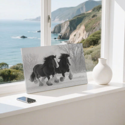 Draft Horse Canvas Print – styled room view 6