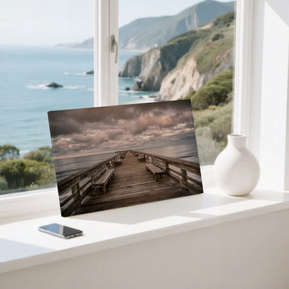 Ocean Pier Canvas Wall Art – styled room view 6