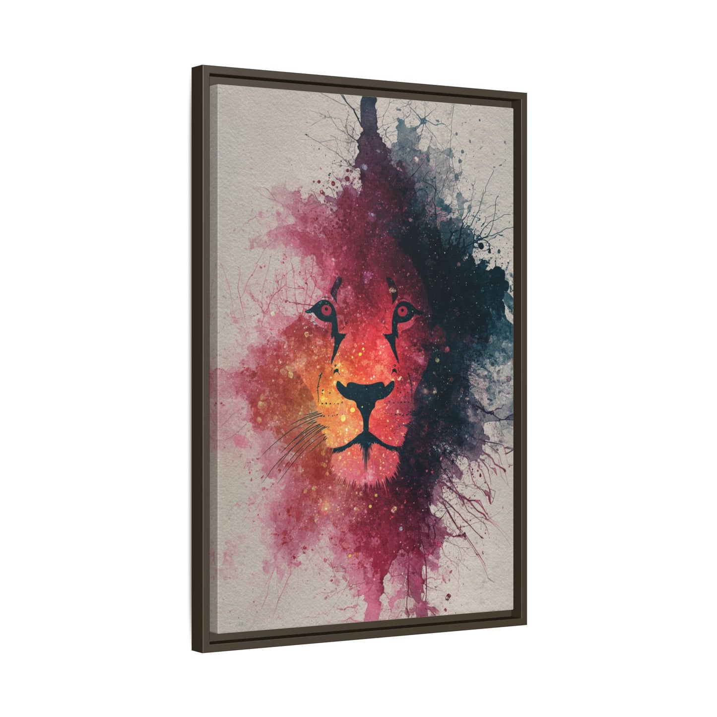 Majestic Lion Watercolor Art | Vibrant Animal Portrait