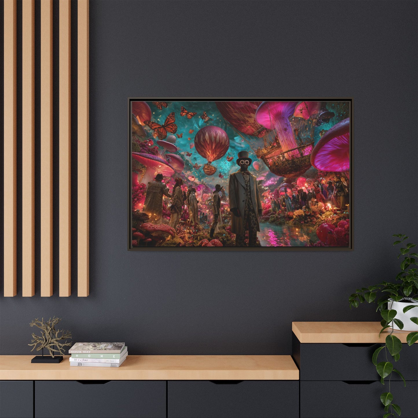 Whimsical Hot Air Balloon Fantasy Artwork | Surreal Landscape
