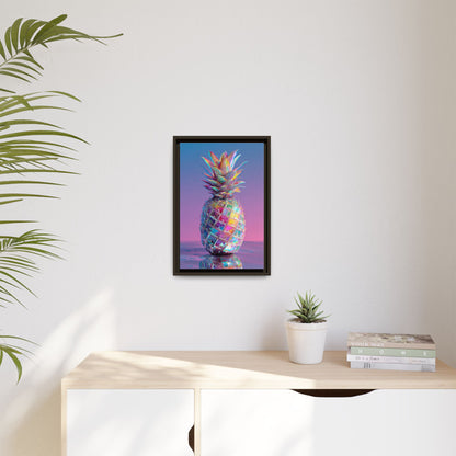 Colorful Pineapple Canvas Art | Abstract Tropical Design