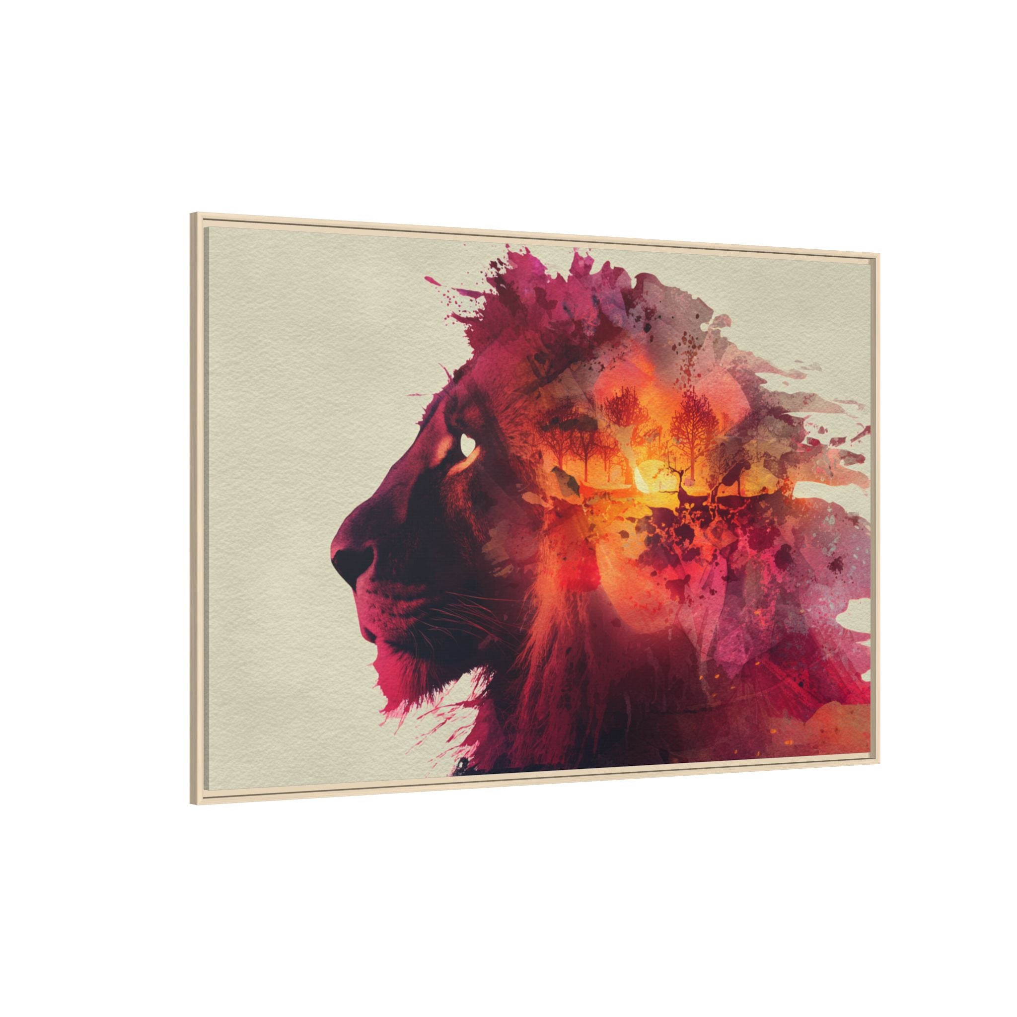 Majestic Lion Watercolor Art | Vibrant Animal Portrait