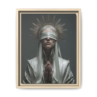 Ethereal Blindfolded Saint Art | Spiritual Home Decor