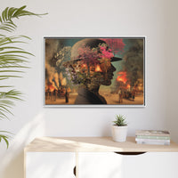 Whimsical Floral Silhouette Art Print | Living Room Décor