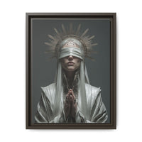 Ethereal Blindfolded Saint Art | Spiritual Home Decor