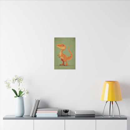 Whimsical Dinosaur Illustration Art for Kids' Rooms