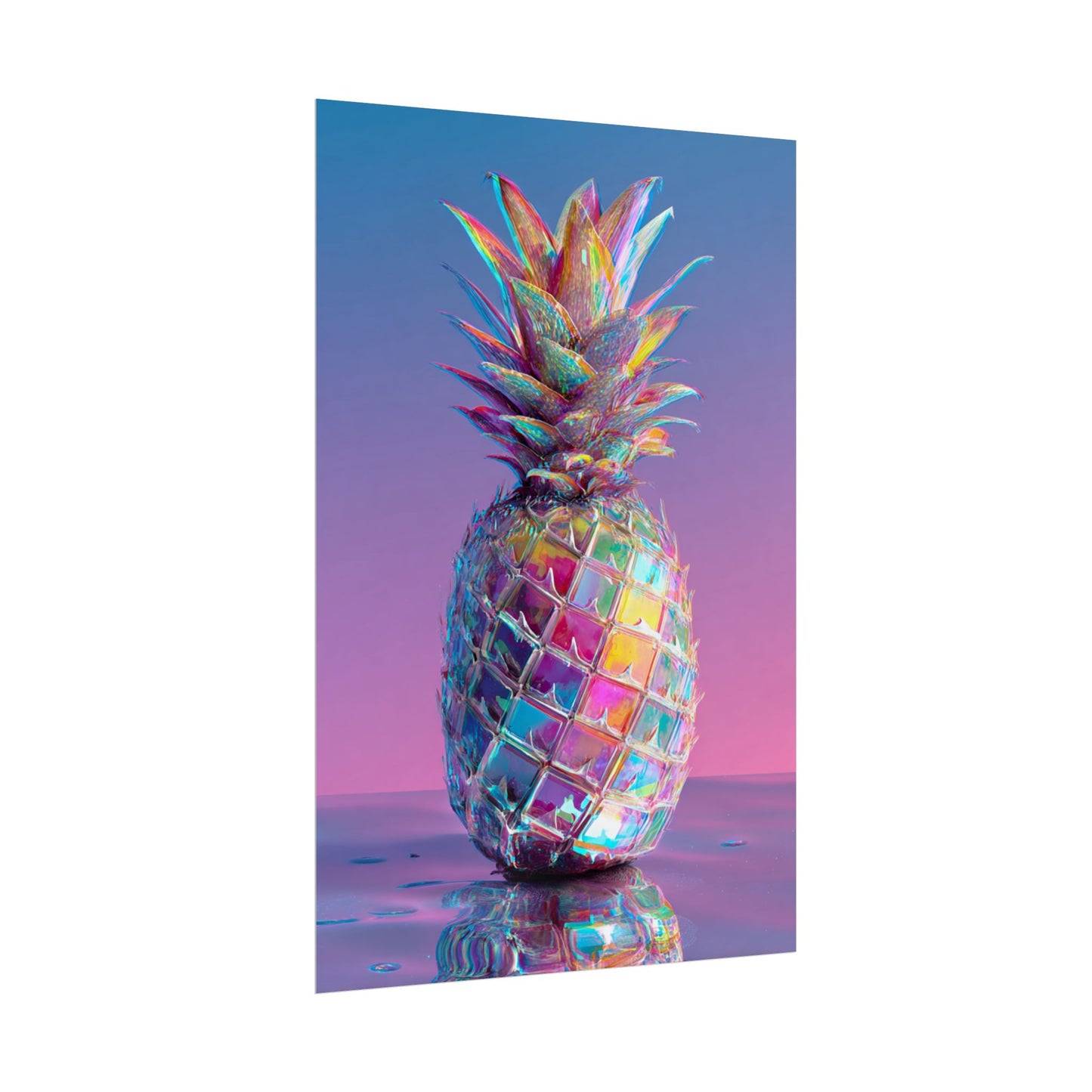 Colorful Pineapple Canvas Art | Abstract Tropical Design