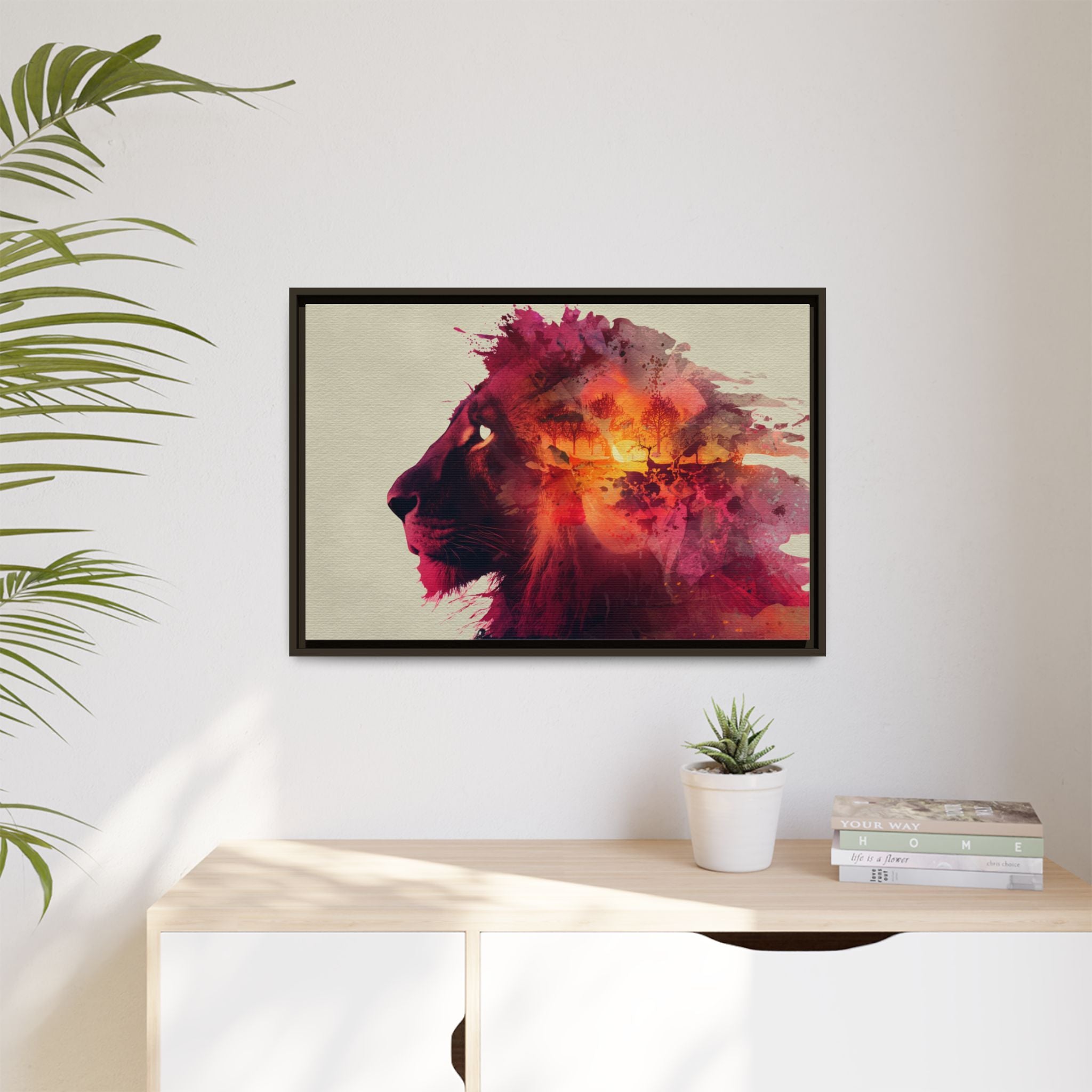 Majestic Lion Watercolor Art | Vibrant Animal Portrait