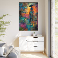 Abstract Cowgirl Art | Colorful Canvas Artwork