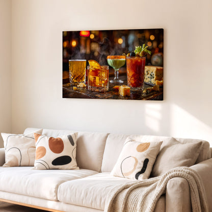 Wisconsin Tavern Cocktail Wall Art – styled room view 7