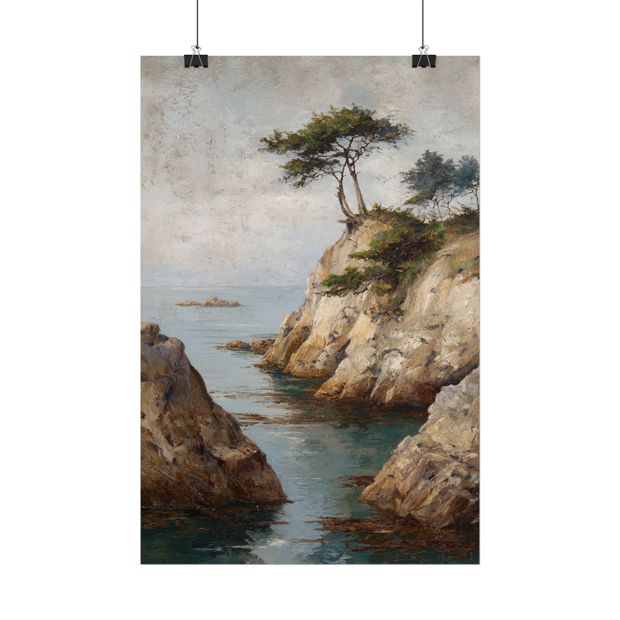 Serene Seaside Landscape Art - Tranquil Coastal Decor