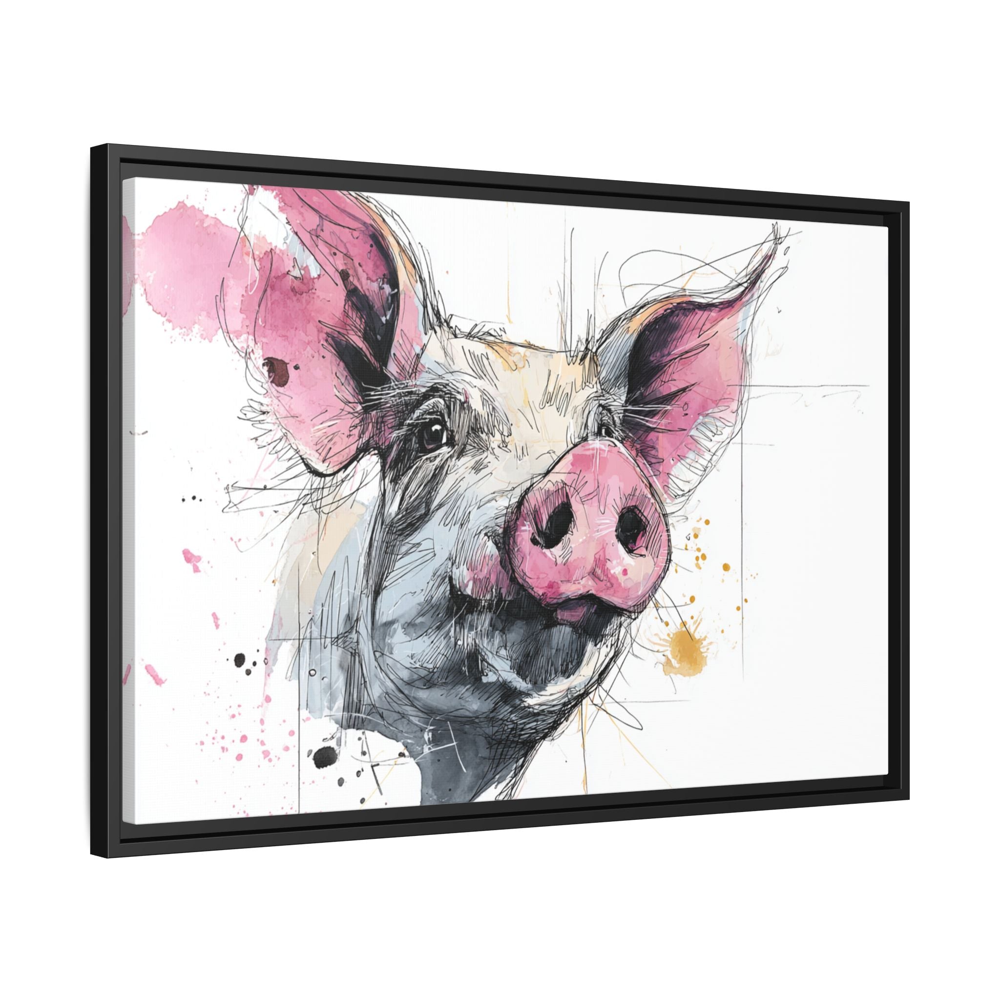 Whimsical Pig Art Print - Playful Farmhouse Decor