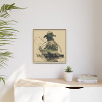 Lone Cowboy Silhouette Art - Vintage Western Charm