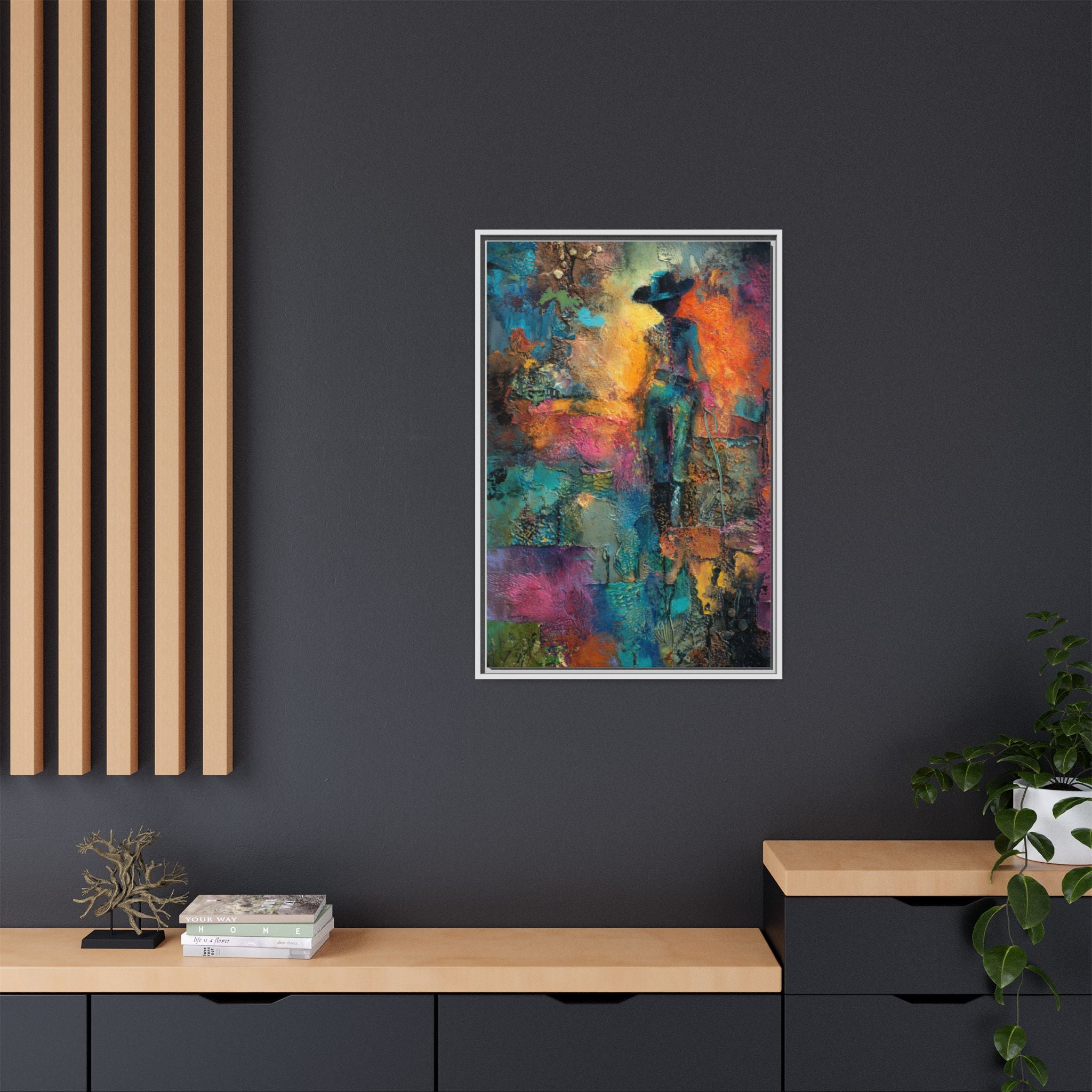 Abstract Cowgirl Art | Colorful Canvas Artwork