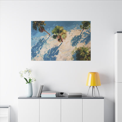 Tropical Palm Trees Artwork | Vibrant Coastal Landscape